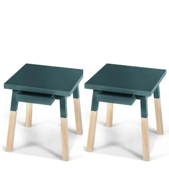 MON PETIT MEUBLE FRANCAIS 2 Chevets Laqués Avec Tiroir En Frêne, Plateau 40 Cm 8 MON PETIT MEUBLE FRANCAIS 2 Chevets Laqués Avec Tiroir En Frêne, Plateau 40 Cm – Image 6