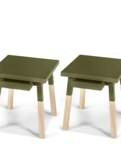 MON PETIT MEUBLE FRANCAIS 2 Chevets Laqués Avec Tiroir En Frêne, Plateau 40 Cm -Boutique Maisons du Monde 2 chevets laques avec tiroir en frene plateau 40 cm egee 10