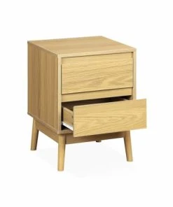 Alice's Garden 2 Tables De Chevet Décor Bois, Deux Tiroirs -Boutique Maisons du Monde 2 tables de chevet decor bois deux tiroirs 4