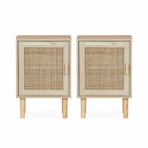 Alice's Garden 2 Tables De Chevet En Cannage, 40x30x58cm 7 Alice's Garden 2 Tables De Chevet En Cannage, 40x30x58cm – Image 5