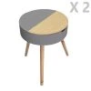 TOILINUX 2 Tables De Nuit Coffre Scandinave Gris 2 TOILINUX 2 Tables De Nuit Coffre Scandinave Gris -Boutique Maisons du Monde 2 tables de nuit coffre scandinave gris