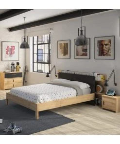 Boutique Maisons du Monde -Boutique Maisons du Monde chevet 1 porte effet chene h36cm 1