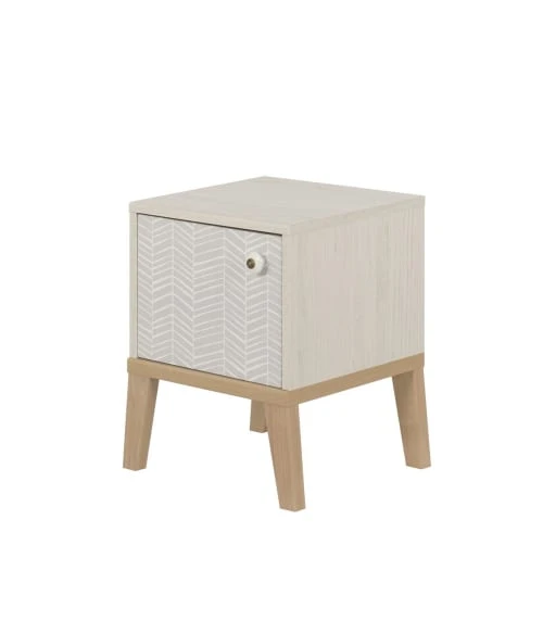 CALICOSY Chevet 1 Porte Pieds En Hêtre H47cm - Beige 6 CALICOSY Chevet 1 Porte Pieds En Hêtre H47cm - Beige – Image 4