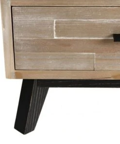 MACABANE Chevet 1 Tiroir 1 Niche Beige Pieds En Sapin Noir -Boutique Maisons du Monde chevet 1 tiroir 1 niche beige pieds en sapin noir 2