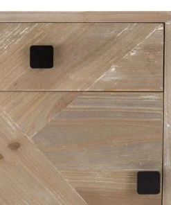 MACABANE Chevet 1 Tiroir 1 Porte Beige Pieds En Sapin Noir -Boutique Maisons du Monde chevet 1 tiroir 1 porte beige pieds en sapin noir 2