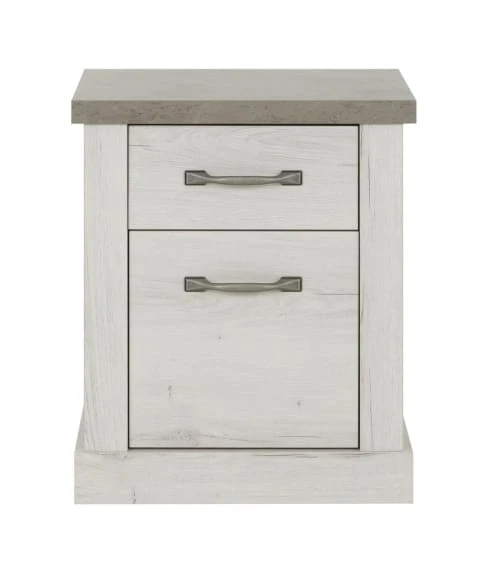 CALICOSY Chevet 1 Tiroir 1 Porte H61cm - Décor Chêne Blanchi 3 CALICOSY Chevet 1 Tiroir 1 Porte H61cm - Décor Chêne Blanchi