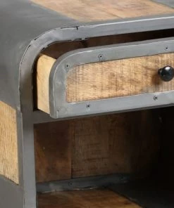 Altobuy Chevet 1 Tiroir Acier Et Bois Massif -Boutique Maisons du Monde chevet 1 tiroir acier et bois massif 2