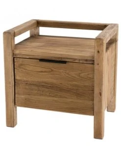MACABANE Chevet 1 Tiroir En Pin Recyclé