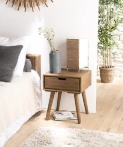 MACABANE Chevet 1 Tiroir En Sapin -Boutique Maisons du Monde chevet 1 tiroir en sapin 3