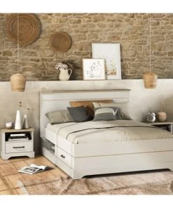 CALICOSY Chevet 1 Tiroir Et 1 Niche Blanche - L47,3 Cm -Boutique Maisons du Monde chevet 1 tiroir et 1 niche blanche l47 3 cm 1