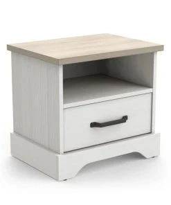 CALICOSY Chevet 1 Tiroir Et 1 Niche Blanche - L47,3 Cm -Boutique Maisons du Monde chevet 1 tiroir et 1 niche blanche l47 3 cm 2