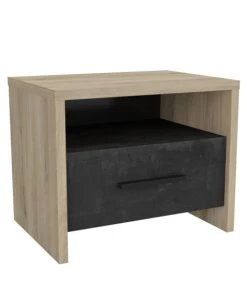 CALICOSY Chevet 1 Tiroir Et 1 Niche L49.6 Cm - Décor Chêne Et Noir 9 CALICOSY Chevet 1 Tiroir Et 1 Niche L49.6 Cm - Décor Chêne Et Noir -Boutique Maisons du Monde chevet 1 tiroir et 1 niche l49 6 cm decor chene et noir 2
