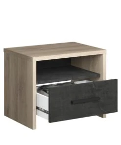 CALICOSY Chevet 1 Tiroir Et 1 Niche L49.6 Cm - Décor Chêne Et Noir 10 CALICOSY Chevet 1 Tiroir Et 1 Niche L49.6 Cm - Décor Chêne Et Noir -Boutique Maisons du Monde chevet 1 tiroir et 1 niche l49 6 cm decor chene et noir 3