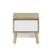 CALICOSY Chevet 1 Tiroir H41cm - Blanc -Boutique Maisons du Monde chevet 1 tiroir h41cm blanc
