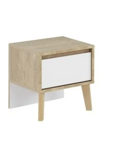CALICOSY Chevet 1 Tiroir H41cm - Blanc -Boutique Maisons du Monde chevet 1 tiroir h41cm blanc 4