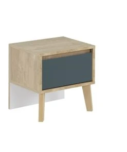 CALICOSY Chevet 1 Tiroir H41cm - Bleu -Boutique Maisons du Monde chevet 1 tiroir h41cm bleu 4