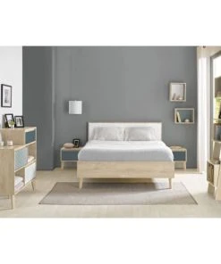 CALICOSY Chevet 1 Tiroir H41cm - Bleu -Boutique Maisons du Monde chevet 1 tiroir h41cm bleu 5