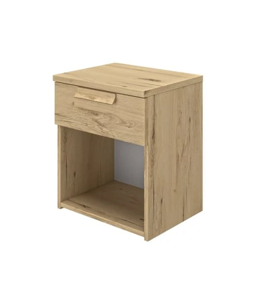 CALICOSY Chevet 1 Tiroir H50cm - Marron Clair 4 CALICOSY Chevet 1 Tiroir H50cm - Marron Clair â Image 2