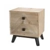 MACABANE Chevet 2 Tiroirs Beige Pieds En Sapin Noir -Boutique Maisons du Monde chevet 2 tiroirs beige pieds en sapin noir