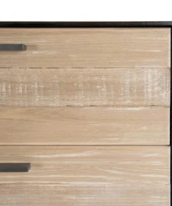 MACABANE Chevet 2 Tiroirs Bois Sapin Et Pieds Métal -Boutique Maisons du Monde chevet 2 tiroirs bois sapin et pieds metal 3