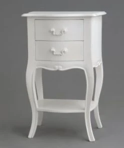 HELLIN Chevet 2 Tiroirs Couleur Crème Antique L40cm X L30cm X H65cm -Boutique Maisons du Monde chevet 2 tiroirs couleur creme antique l40cm x l30cm x h65cm 3