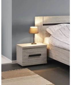 Deladeco Chevet Adulte Contemporain Chêne Clair -Boutique Maisons du Monde chevet adulte contemporain chene clair 1