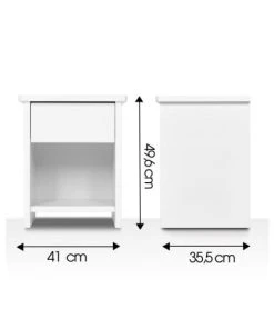 ID Kids Chevet Avec Tiroir Effet Bois Blanc -Boutique Maisons du Monde chevet avec tiroir effet bois blanc 2