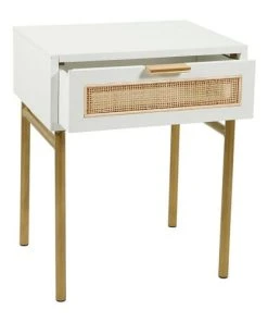 Jardideco Chevet Bois Blanc -Boutique Maisons du Monde chevet bois blanc 2