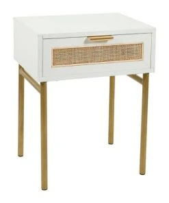 Jardideco Chevet Bois Blanc