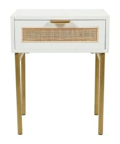 Jardideco Chevet Bois Blanc -Boutique Maisons du Monde chevet bois blanc 3