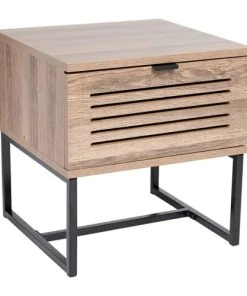 Decoratie Chevet Bois Pieds Métal