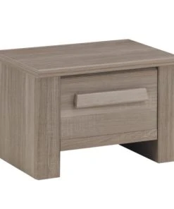 Deladeco Chevet Contemporain Chêne Fusain