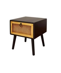 Terre De Nuit Chevet En Bois Avec Cannage 1 Tiroir -Boutique Maisons du Monde chevet en bois avec cannage 1 tiroir 2