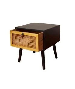 Terre De Nuit Chevet En Bois Avec Cannage 1 Tiroir -Boutique Maisons du Monde chevet en bois avec cannage 1 tiroir 3