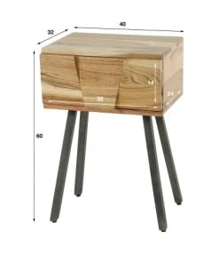 Mathi Design Chevet En Bois D'acacia Marron -Boutique Maisons du Monde chevet en bois d acacia marron 3