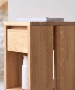 Tikamoon Chevet En Chêne Massif -Boutique Maisons du Monde chevet en chene massif 6