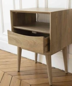 Casatera Chevet En Manguier Bois Clair -Boutique Maisons du Monde chevet en manguier bois clair 3