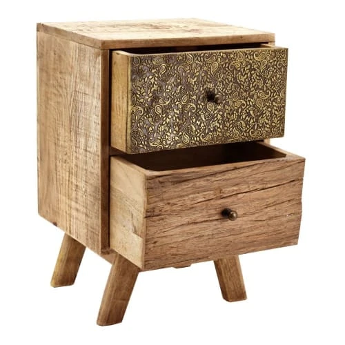 Aubry Gaspard Chevet En Manguier Et Métal Zouma 4 Aubry Gaspard Chevet En Manguier Et Métal Zouma – Image 2