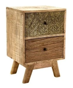 Aubry Gaspard Chevet En Manguier Et Métal Zouma