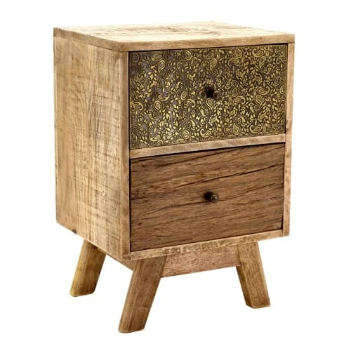 Aubry Gaspard Chevet En Manguier Et Métal Zouma 3 Aubry Gaspard Chevet En Manguier Et Métal Zouma