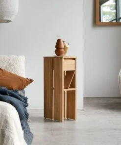 Tikamoon Chevet En Teck Massif