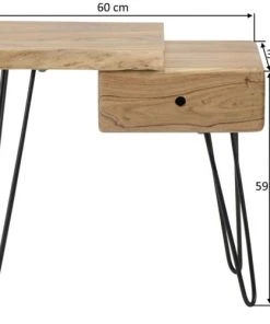 Vivabita Chevet Industriel En Acacia Massif Naturel Tiroir à Gauche -Boutique Maisons du Monde chevet industriel en acacia massif naturel tiroir a gauche 1