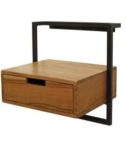 Terre De Nuit Chevet Mural 1 Tiroir En Bois Massif