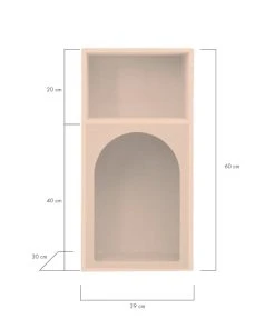 RNT By Really Nice Things Chevet Rangement En Mdf Laqué Nude -Boutique Maisons du Monde chevet rangement en mdf laque nude 5