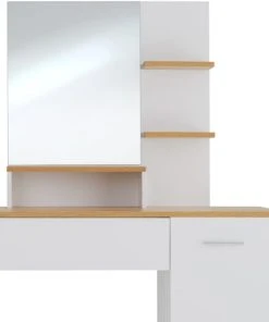 Tectake Coiffeuse ZOE Moderne Blanc -Boutique Maisons du Monde coiffeuse zoe moderne blanc 4