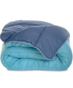 BLEU CALIN Couette Bicolore Imprimée Chaude 400g/m2 140x200cm -Boutique Maisons du Monde couette bicolore imprimee chaude 400g m2 140x200cm 2
