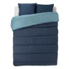 BLEU CALIN Couette Bicolore Imprimée Chaude 400g/m2 220x240cm -Boutique Maisons du Monde couette bicolore imprimee chaude 400g m2 220x240cm