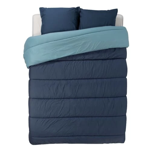 BLEU CALIN Couette Bicolore Imprimée Chaude 400g/m2 220x240cm 3 BLEU CALIN Couette Bicolore Imprimée Chaude 400g/m2 220x240cm