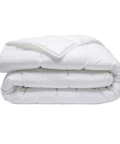 Toison D'or Couette Chaude En Satin De Coton Blanc 200 X 140