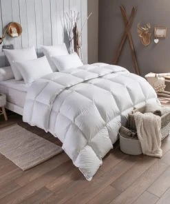 DODO Couette Duvet Tradition CHAUDE - 90% Duvet D'Oie 220x240 Cm -Boutique Maisons du Monde couette duvet tradition chaude 90 duvet d oie 220x240 cm 1